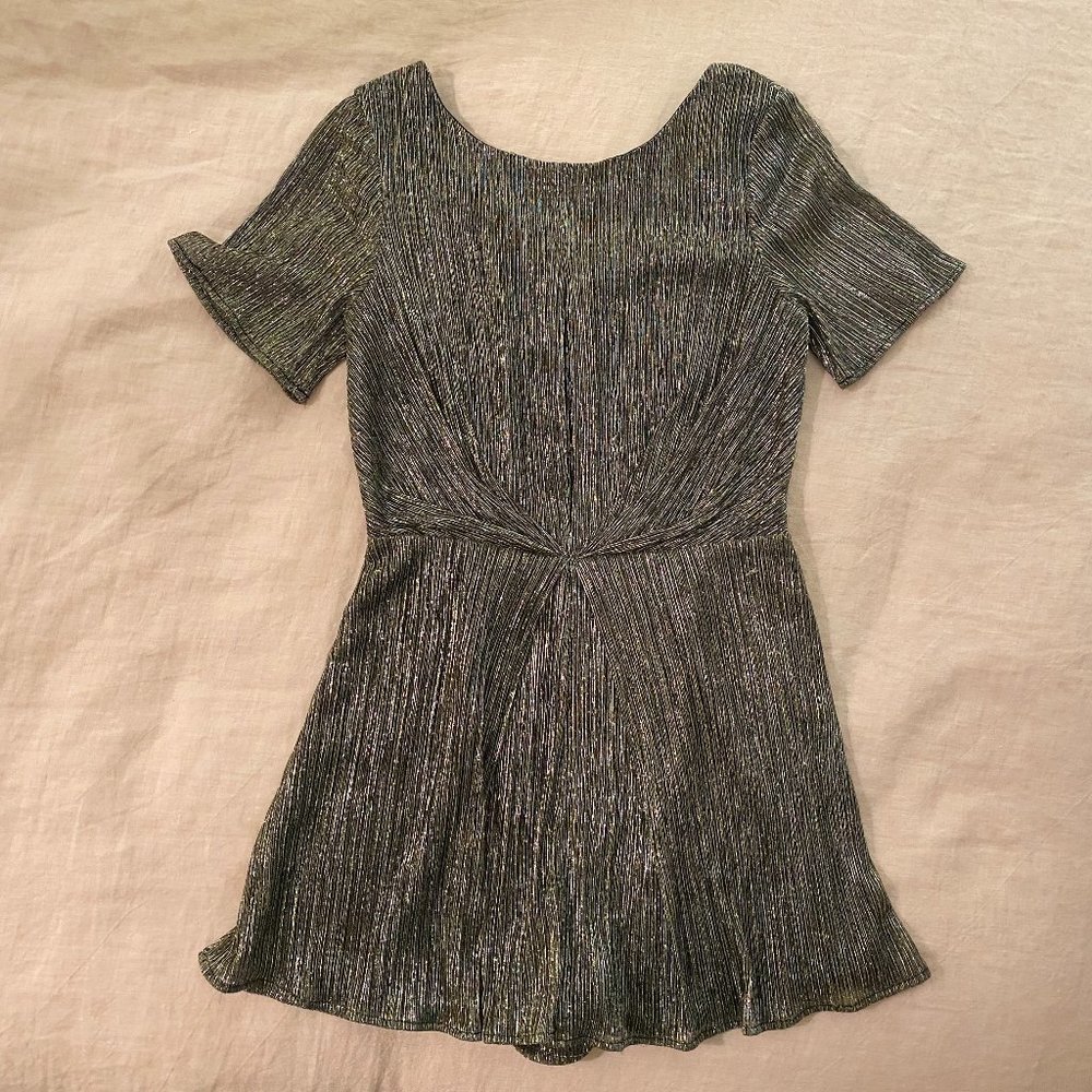 ARK & CO. Shimmer Metallic Romper